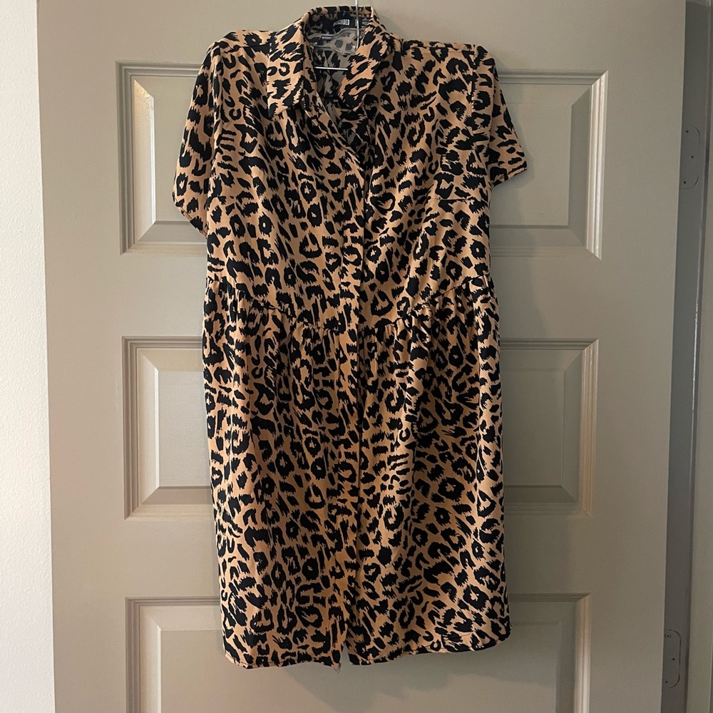 Cheetah Print Smock Dress